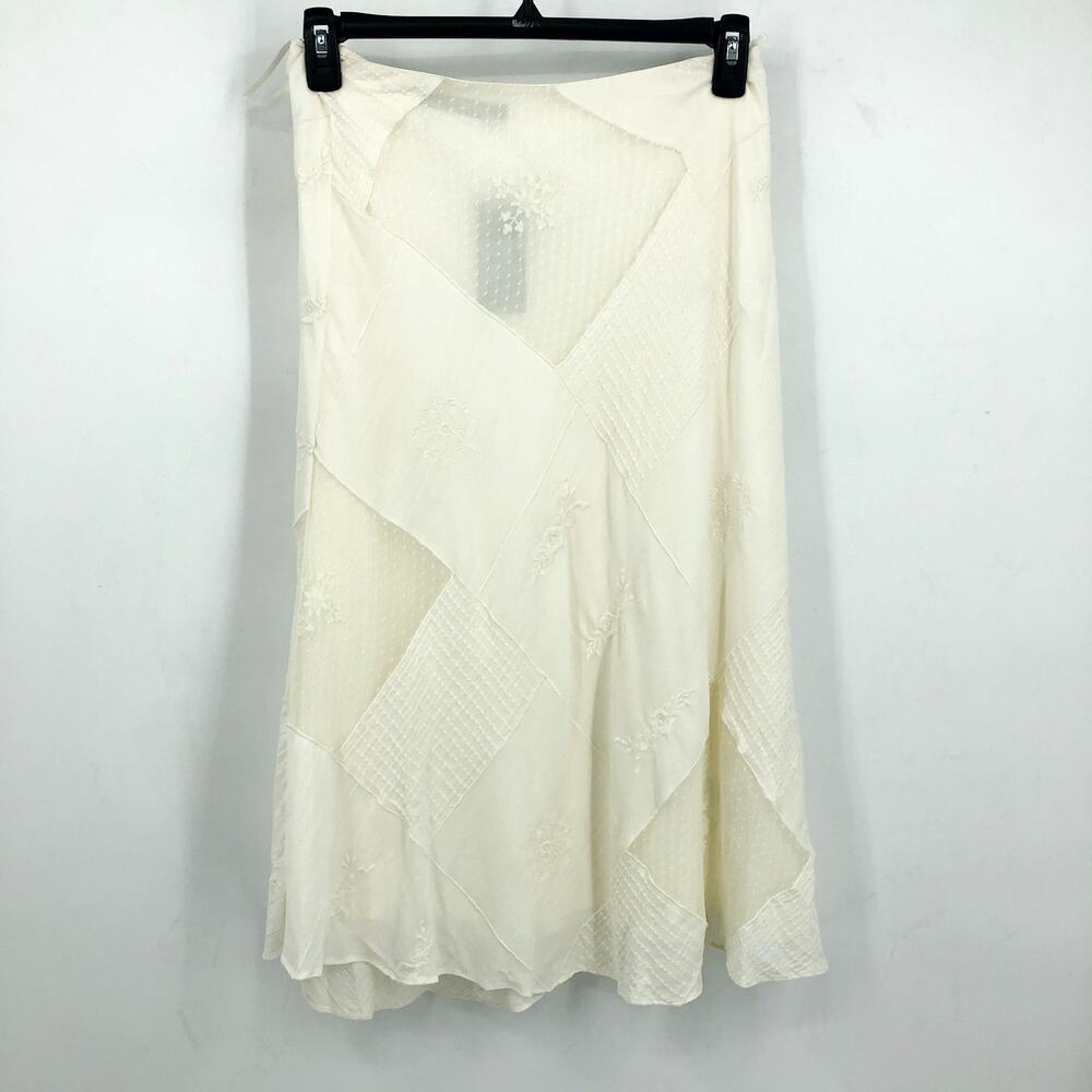 LAUREN RALPH LAUREN Women's Mesh Lace Midi Flared Skirt Size 6 White NWT - Picture 4 of 12